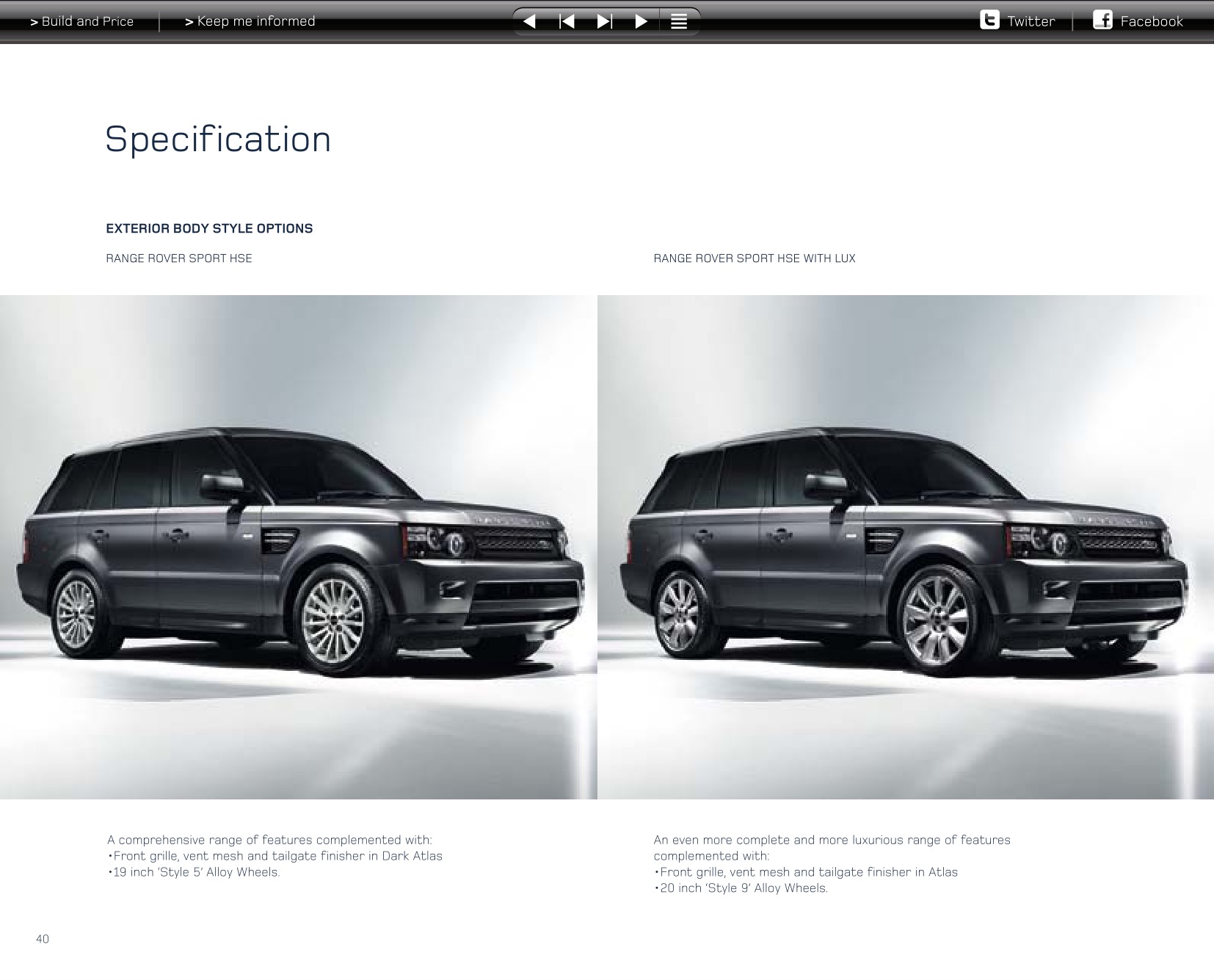 2013 Range Rover Sport Brochure Page 43